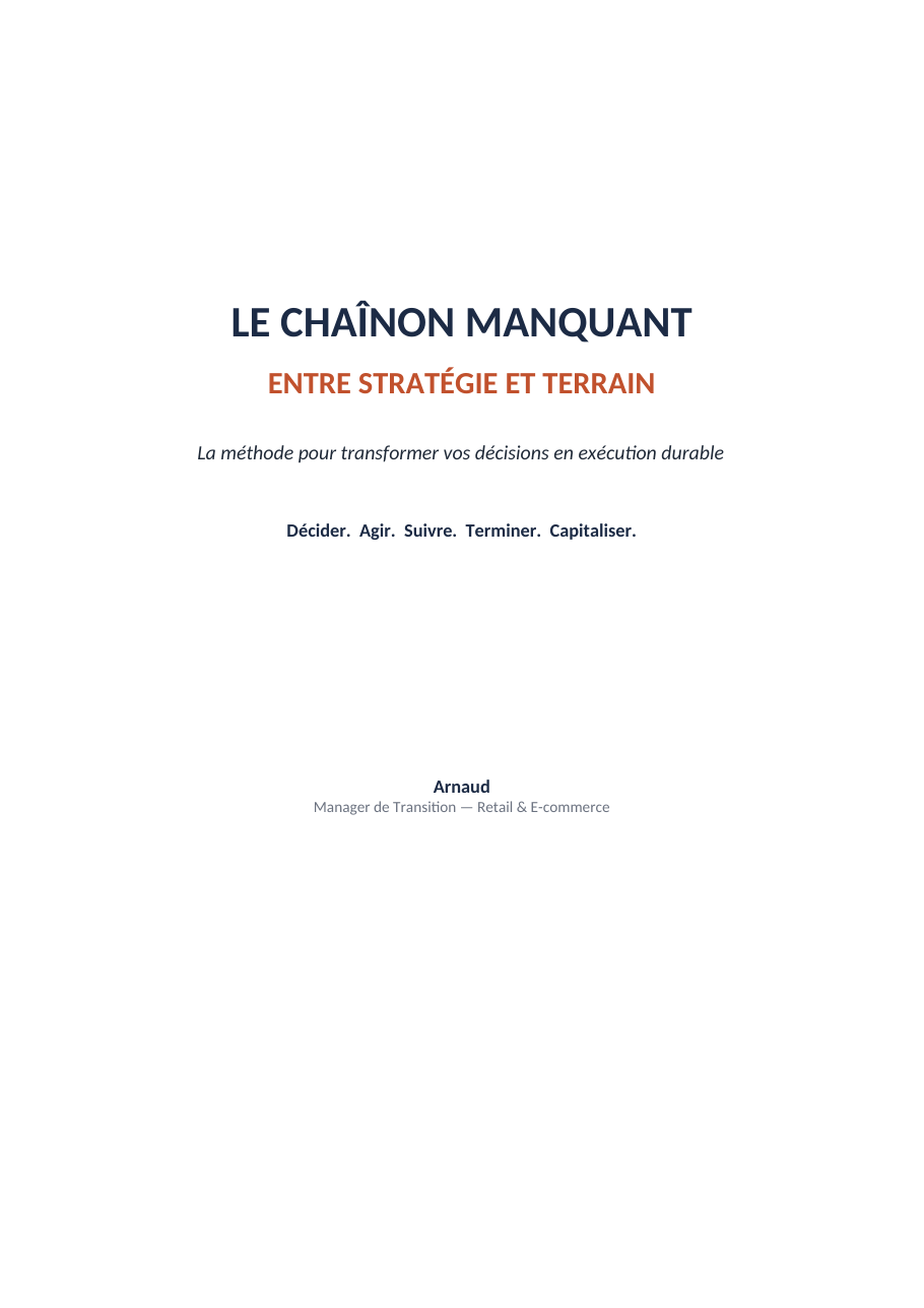 Couverture du livre blanc Le chaînon manquant entre stratégie et terrain